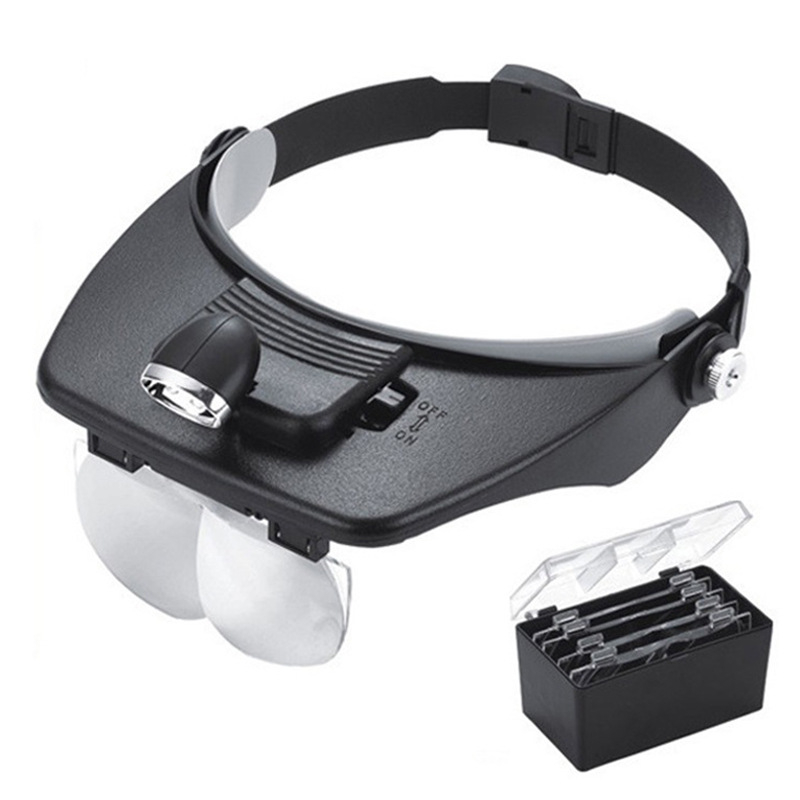 🔦 50% OFF NOW! ⏰ LED Headband Magnifier with 4 Lenses – Adjustable focus & hands-free – Perfect for soldering, crafting or reading – bright light and comfortable fit 🔍