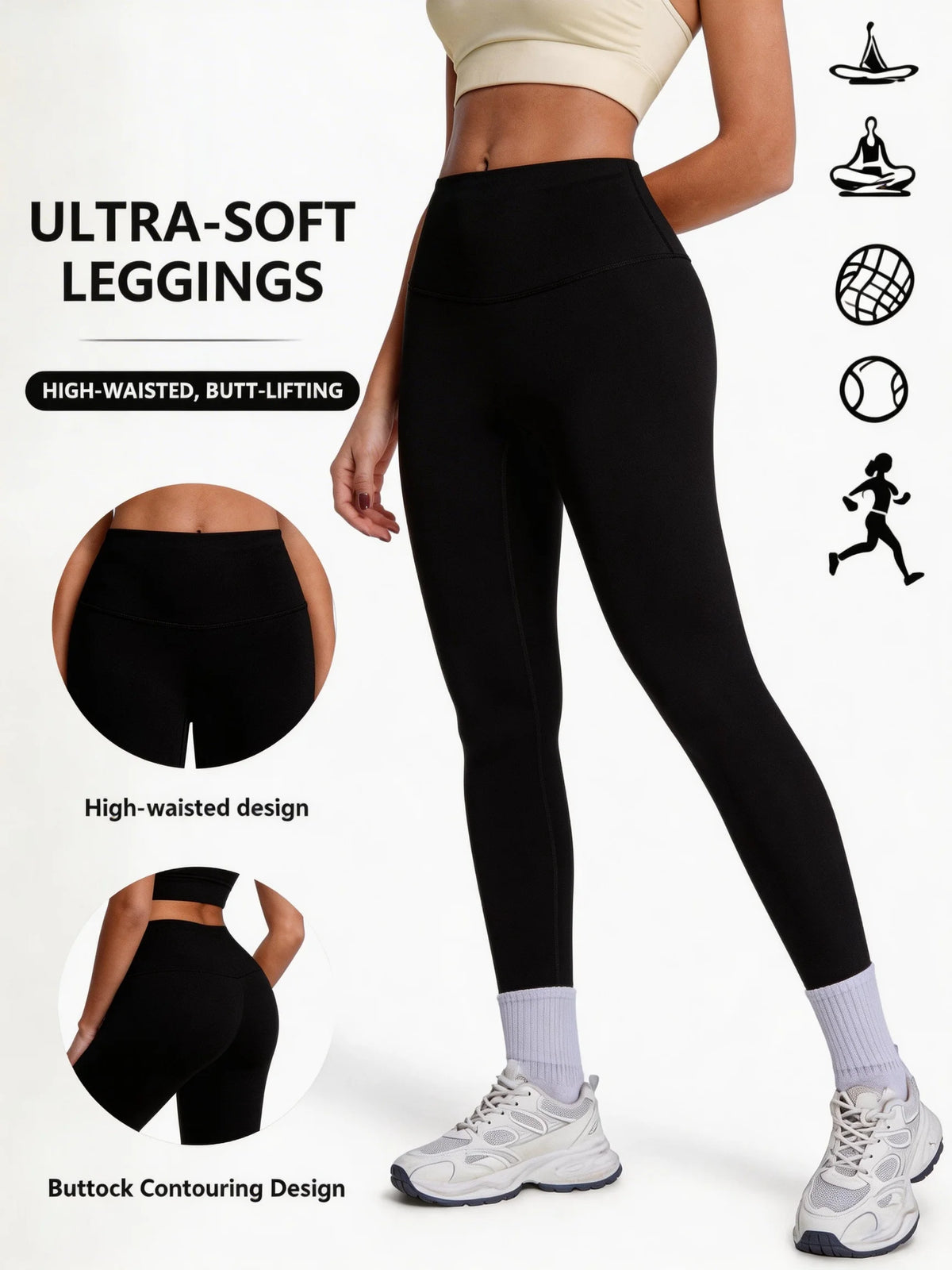 High-Waisted Butt-Lifting Yoga Leggings
