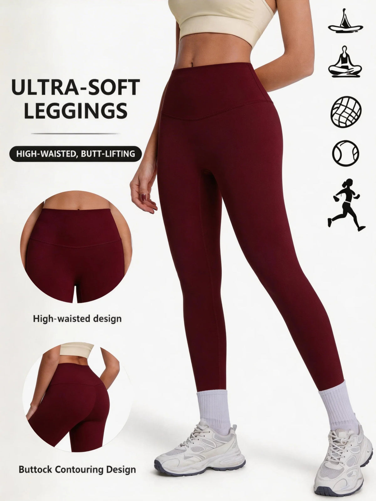 High-Waisted Butt-Lifting Yoga Leggings