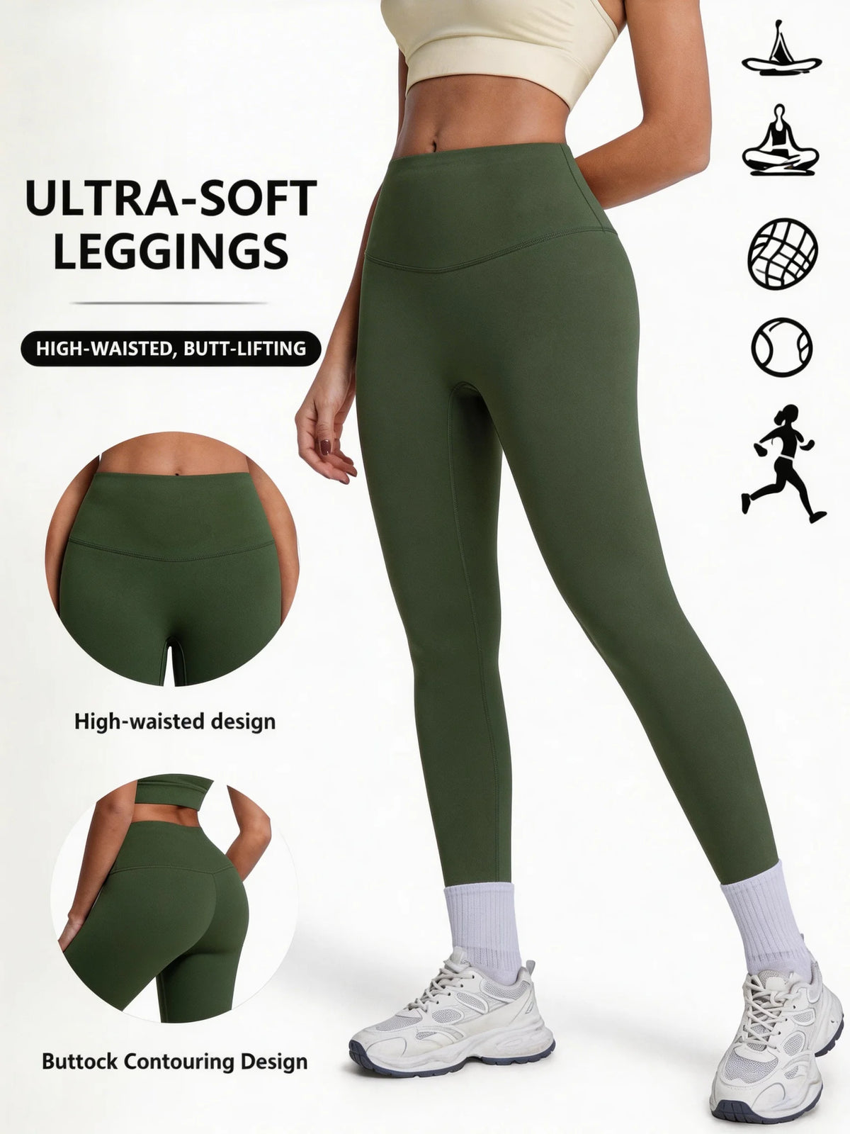 High-Waisted Butt-Lifting Yoga Leggings