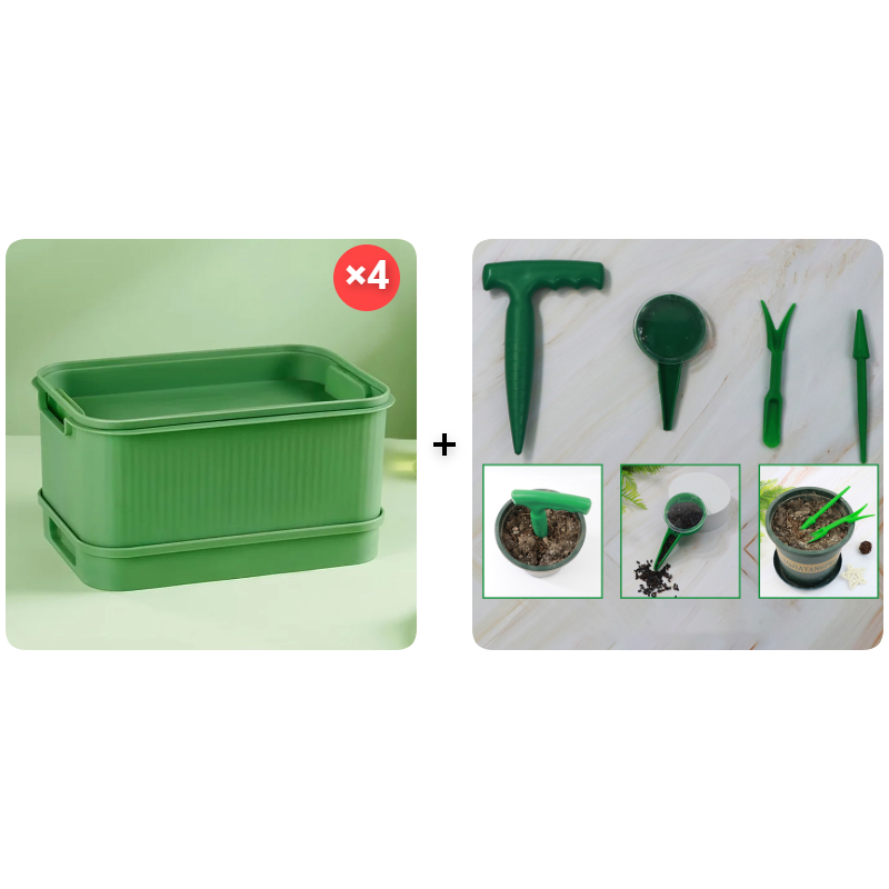 Stackable Bean Sprout Growing Box - Multi-layer Design, Perfect for Home Cultivation, Healthy Green Living!