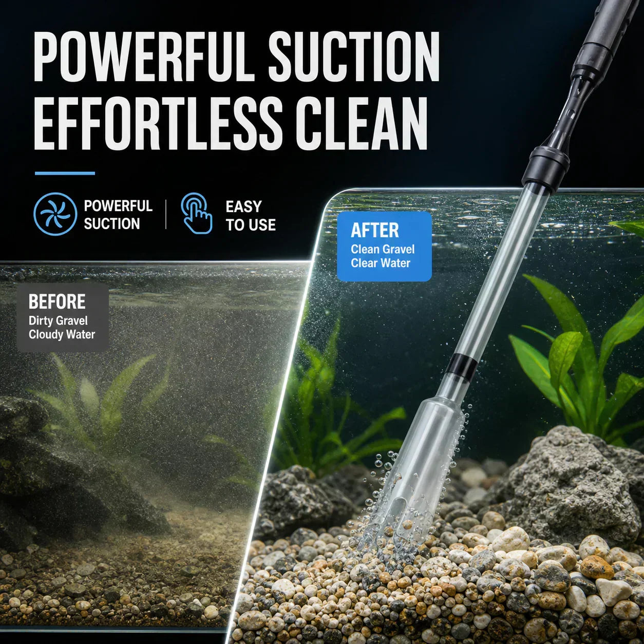 🥳2026 HOT SALE🥳💞50K+ SOLD!🐠⚡ 50% OFF! Electric Aquarium Gravel Cleaner – Battery‑powered, no manual pumping. Adjustable tube length fits small to large tanks. Clean gravel & change water with ease! 🧹✨