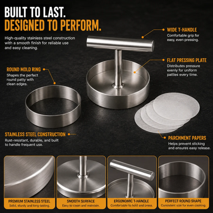 Burger Patty Press – Perfectly Shaped Patties Every Time