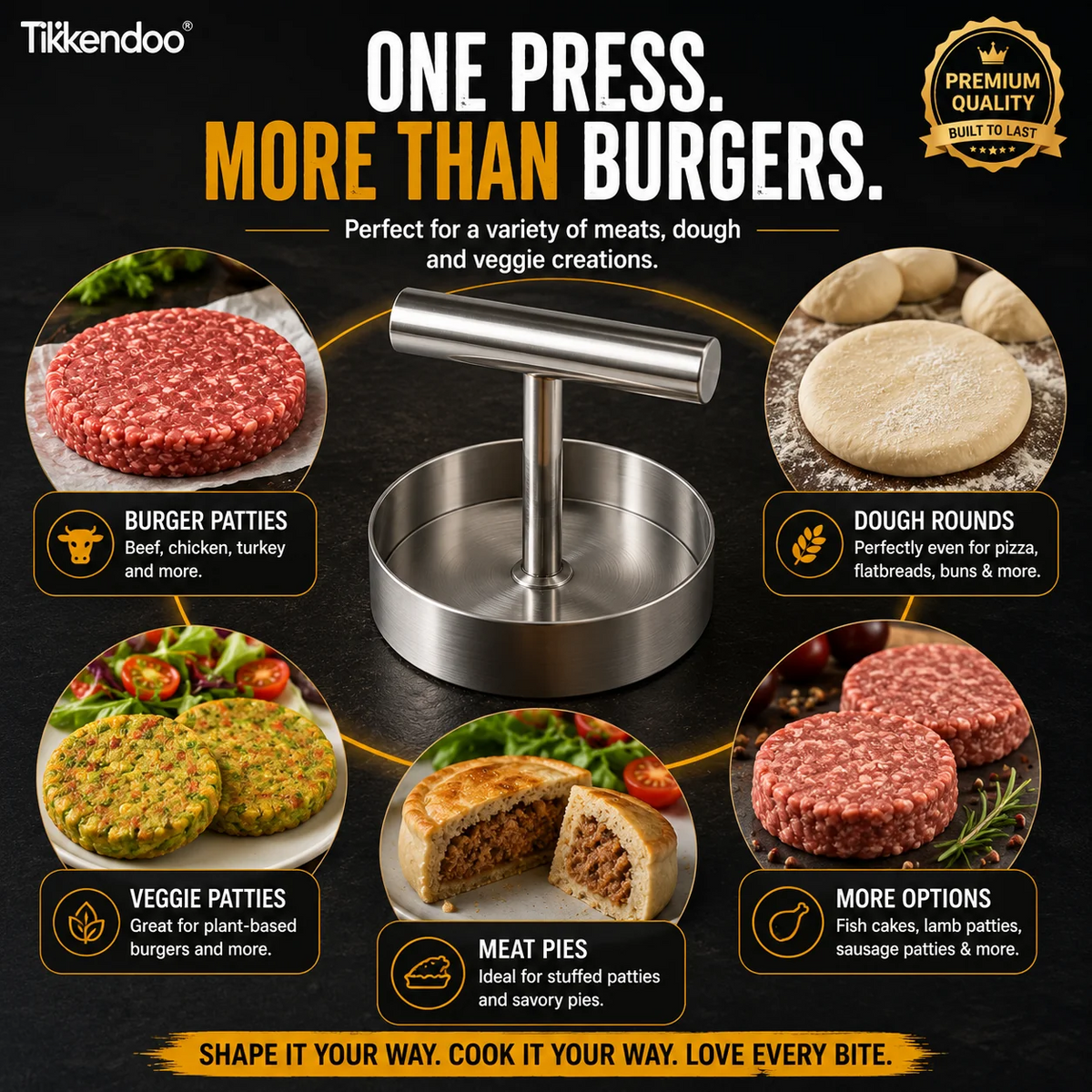 Burger Patty Press – Perfectly Shaped Patties Every Time