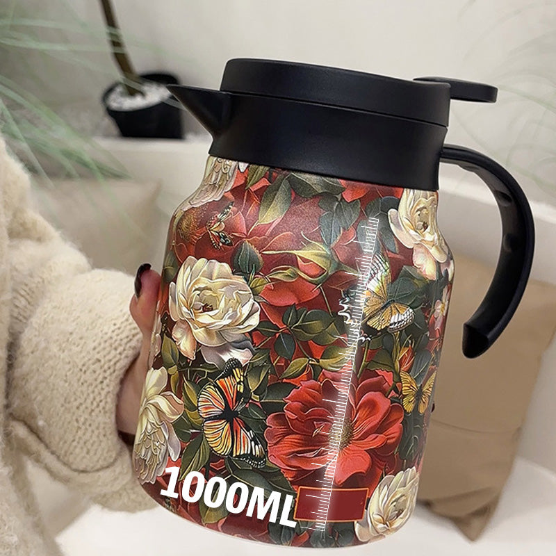 🥳2026 HOT SALE🥳💞50K+ SOLD!🌿🍵 Flash Sale 50% Off! Insulated Teapot with Strainer – Brew whole leaf tea freely. Stays hot for hours, pours perfectly. Your quiet moment companion. 🍂☕
