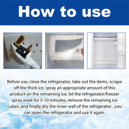 🧊 BUY 2 GET 1 FREE! ✨ Fridge De-Icer Spray - Melts Ice Fast & Prevents Frost, Safe for All Appliances ❄️📦