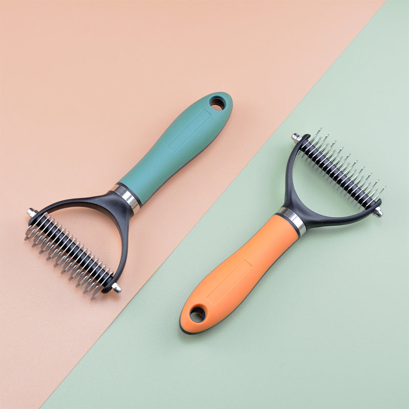 🐕 50% OFF NOW! 🐈 Double-Sided Deshedding Pet Grooming Brush