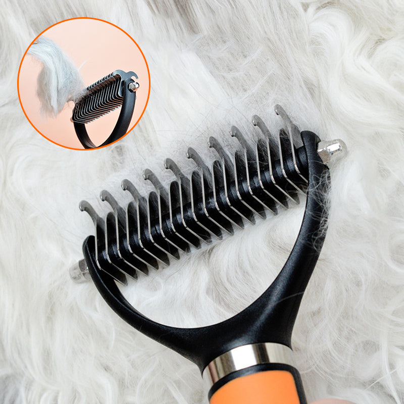 🐕 50% OFF NOW! 🐈 Double-Sided Deshedding Pet Grooming Brush