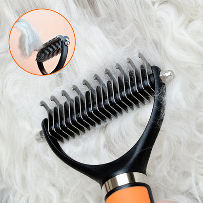 🐕 50% OFF NOW! 🐈 Double-Sided Deshedding Pet Grooming Brush