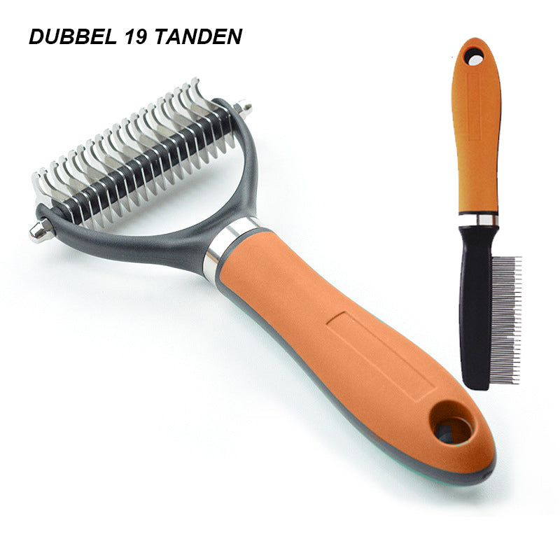 🐕 50% OFF NOW! 🐈 Double-Sided Deshedding Pet Grooming Brush
