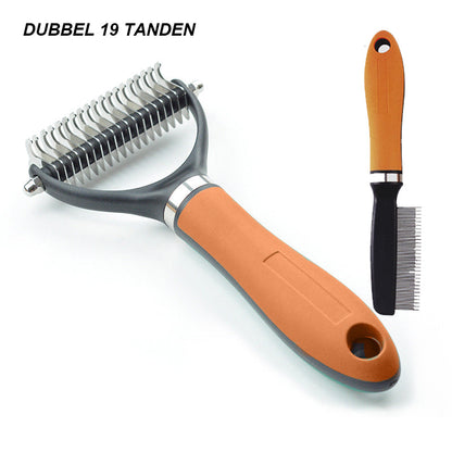 🐕 50% OFF NOW! 🐈 Double-Sided Deshedding Pet Grooming Brush