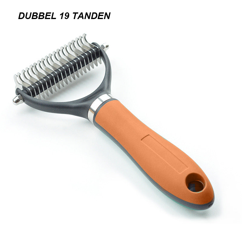 🐕 50% OFF NOW! 🐈 Double-Sided Deshedding Pet Grooming Brush