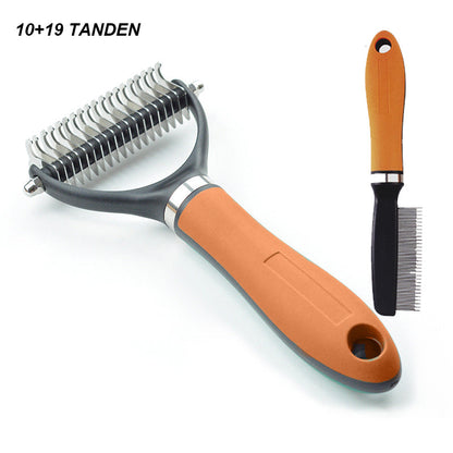 🐕 50% OFF NOW! 🐈 Double-Sided Deshedding Pet Grooming Brush