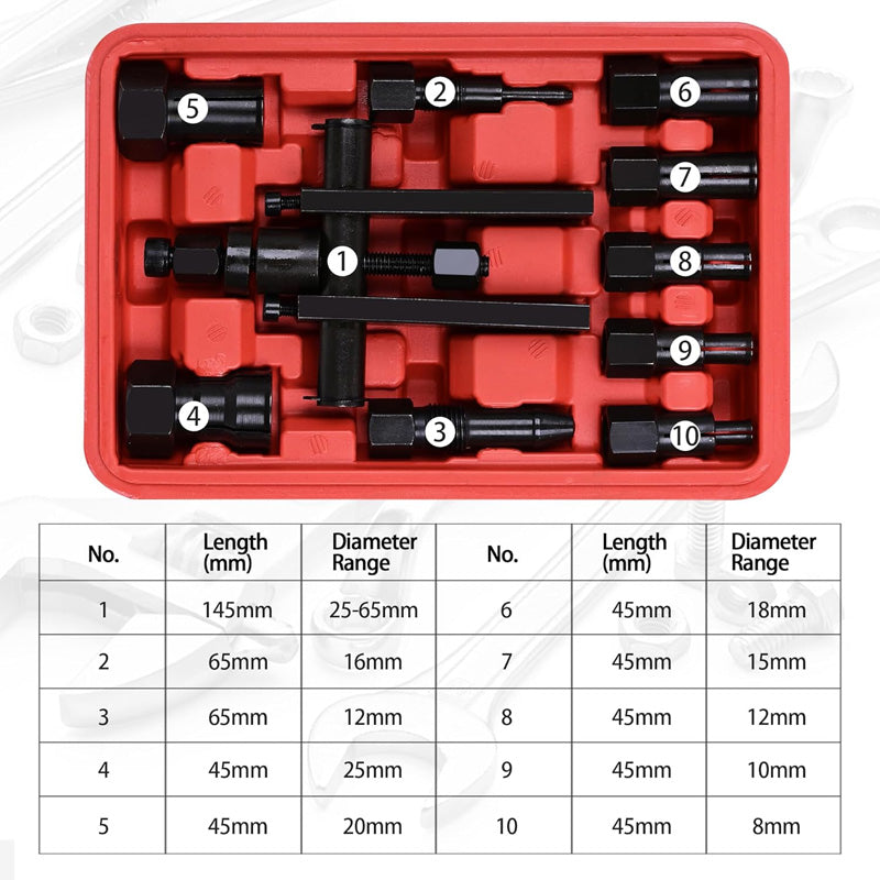 🔥While Supplies Last 50% OFF!🎉 10 PCS Motorcycle Bearing Puller Tool Kit