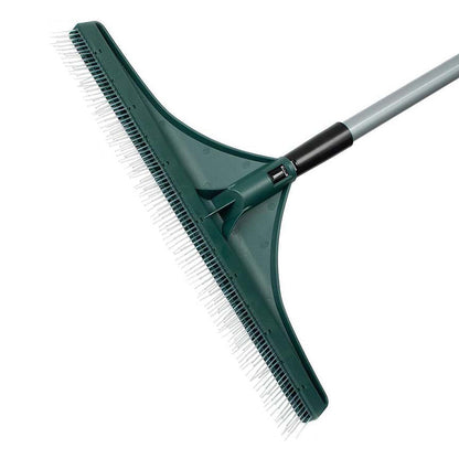 Multi-Purpose Lawn & Carpet Grooming Rake 🔄 2-in-1: Dethatch Lawns & Groom Carpets Effortlessly ✨
