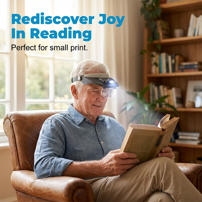 🔦 50% OFF NOW! ⏰ LED Headband Magnifier with 4 Lenses – Adjustable focus & hands-free – Perfect for soldering, crafting or reading – bright light and comfortable fit 🔍
