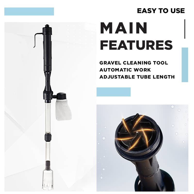 🥳2026 HOT SALE🥳💞50K+ SOLD!🐠⚡ 50% OFF! Electric Aquarium Gravel Cleaner – Battery‑powered, no manual pumping. Adjustable tube length fits small to large tanks. Clean gravel & change water with ease! 🧹✨