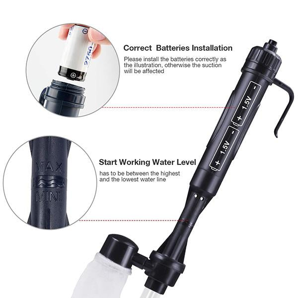 🥳2026 HOT SALE🥳💞50K+ SOLD!🐠⚡ 50% OFF! Electric Aquarium Gravel Cleaner – Battery‑powered, no manual pumping. Adjustable tube length fits small to large tanks. Clean gravel & change water with ease! 🧹✨