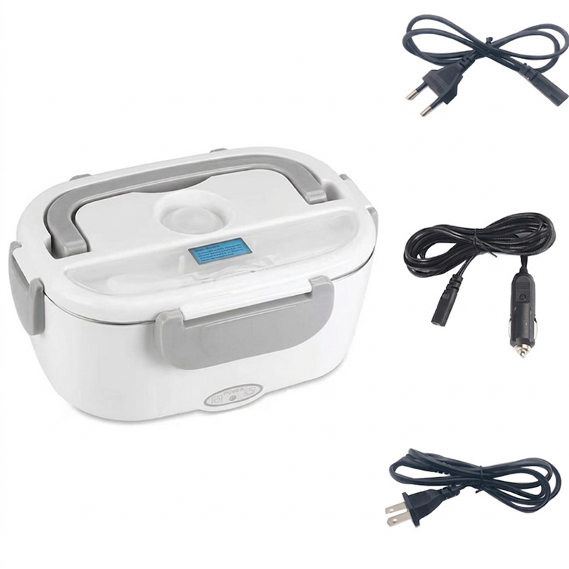 🎉2026 Flash Sale-Over 39000 Sold!🍱2-in-1 Portable Electric Heating Lunch Box｜12V Car & 230V Home Dual Use,1.5L Stainless Steel,60W Fast Heating 🔌✨