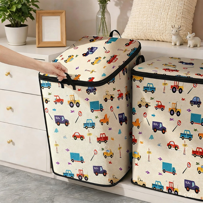 🧺 49% OFF NOW! 🎉 Large Foldable Canvas Storage Organizer – Durable, zippered lid & reinforced handles – Perfect for home, closet & travel ✨