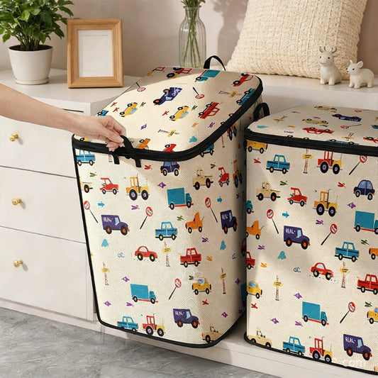 🧺 49% OFF NOW! 🎉 Large Foldable Canvas Storage Organizer – Durable, zippered lid & reinforced handles – Perfect for home, closet & travel ✨