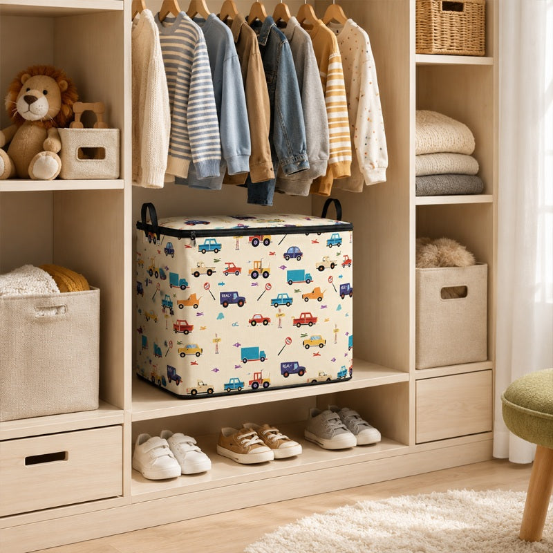 🧺 49% OFF NOW! 🎉 Large Foldable Canvas Storage Organizer – Durable, zippered lid & reinforced handles – Perfect for home, closet & travel ✨