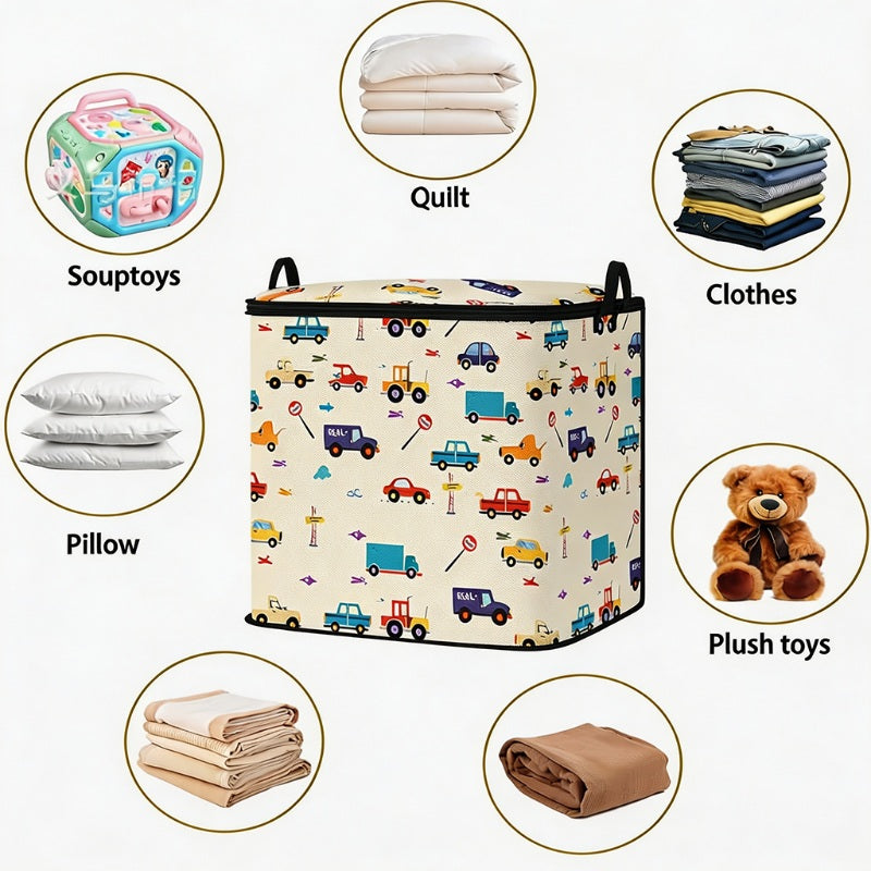 🧺 49% OFF NOW! 🎉 Large Foldable Canvas Storage Organizer – Durable, zippered lid & reinforced handles – Perfect for home, closet & travel ✨