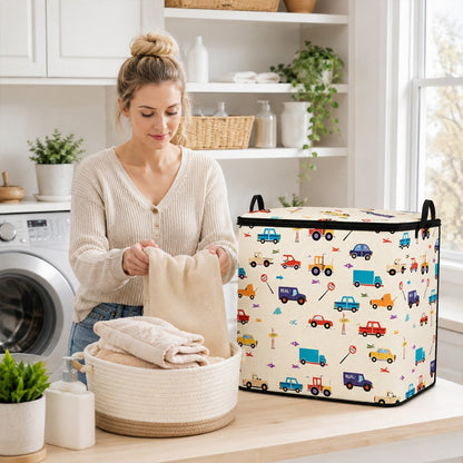 🧺 49% OFF NOW! 🎉 Large Foldable Canvas Storage Organizer – Durable, zippered lid & reinforced handles – Perfect for home, closet & travel ✨