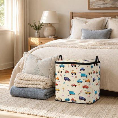 🧺 49% OFF NOW! 🎉 Large Foldable Canvas Storage Organizer – Durable, zippered lid & reinforced handles – Perfect for home, closet & travel ✨