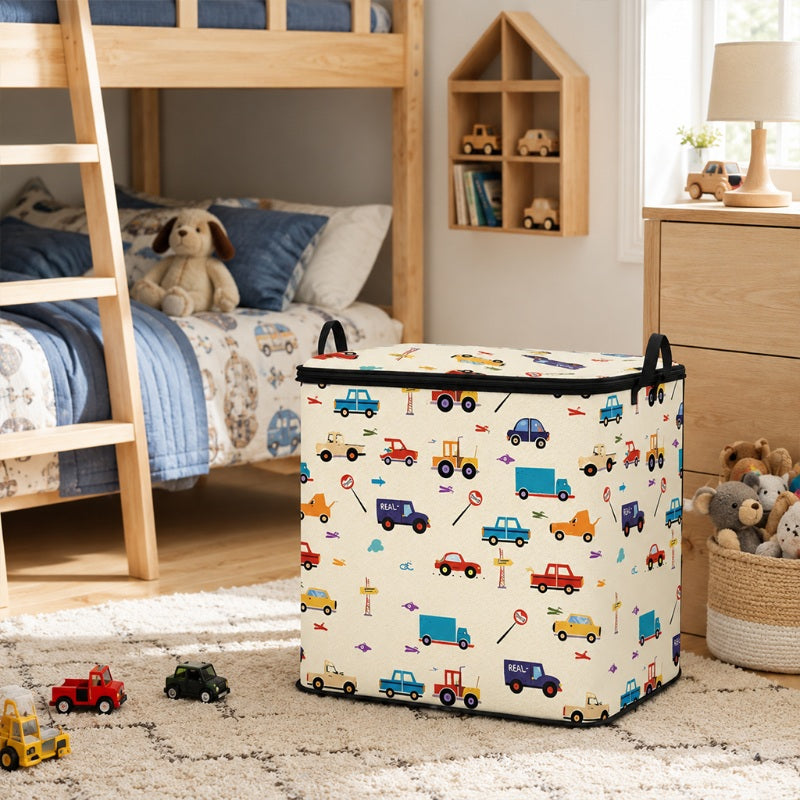 🧺 49% OFF NOW! 🎉 Large Foldable Canvas Storage Organizer – Durable, zippered lid & reinforced handles – Perfect for home, closet & travel ✨
