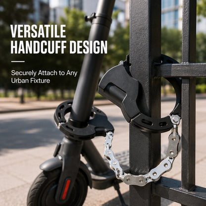 Heavy Duty Scooter Handcuff Lock Anti Theft Alloy Steel Chain Lock with Storage Bag