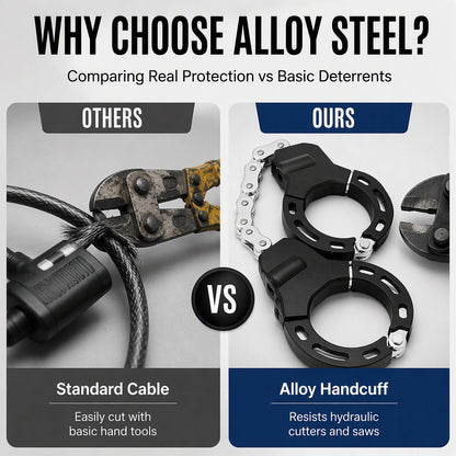 Heavy Duty Scooter Handcuff Lock Anti Theft Alloy Steel Chain Lock with Storage Bag