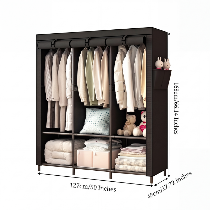 ⏳🔥LIMITED-TIME 49% OFF! ⏰Easy-to-assemble non-woven fabric wardrobe